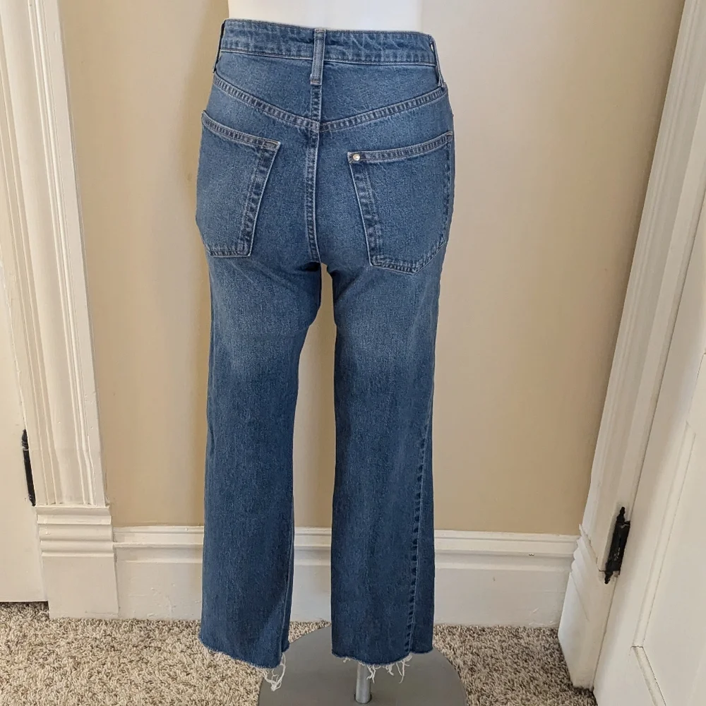 & Denim vintage straight high waist jeans in medium was size 2 - Picture 3 of 7
